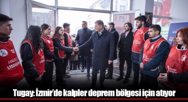 Tugay: İzmir’de kalpler deprem bölgesi için atıyor