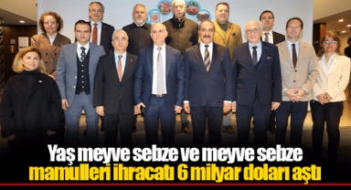 Yaş meyve sebze ve meyve sebze mamulleri ihracati 6 milyar doları aştı