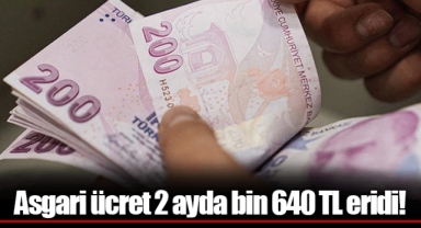 Asgari ücret 2 ayda bin 640 TL eridi!