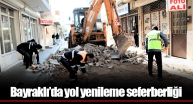 Bayraklı’da yol yenileme seferberliği