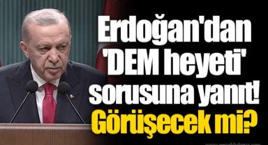 Erdoğan'dan 'DEM heyeti' sorusuna yanıt! Görüşecek mi?