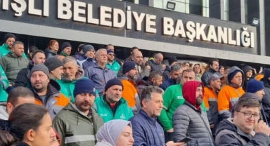 İstanbul'da belediye işçileri eylemde: