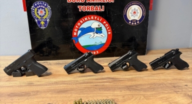 İzmir'de ruhsatsız silahlarla yakalanan şüpheli tutuklandı