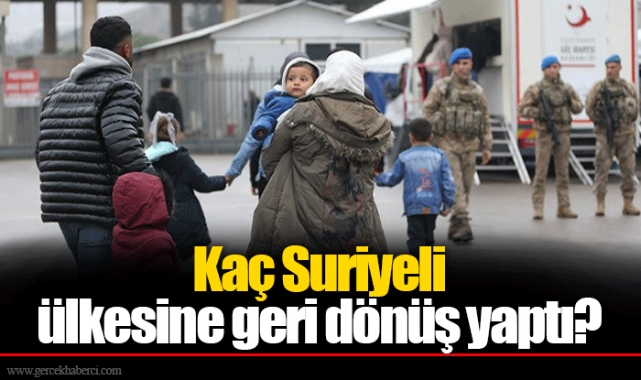 Kaç Suriyeli ülkesine geri dönüş yaptı?