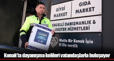 Konak’ta dayanışma kolileri vatandaşlarla buluşuyor