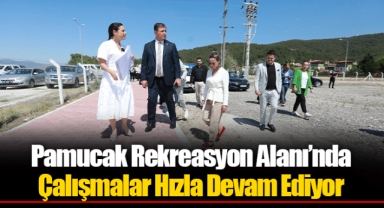 Pamucak Rekreasyon Alanı’nda Çalışmalar Hızla Devam Ediyor