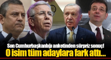 Son Cumhurbaşkanlığı anketinden sürpriz sonuç! O isim tüm adaylara fark attı...