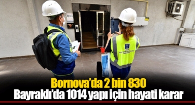 Bornova’da 2 bin 830 Bayraklı’da 1014 yapı için hayati karar