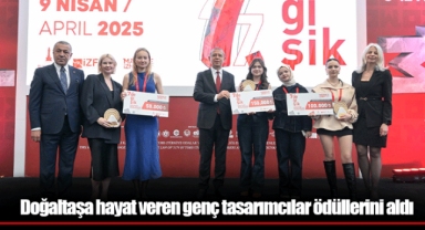 Doğaltaşa hayat veren genç tasarımcılar ödüllerini aldı