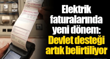 Elektrik faturalarında yeni dönem: Devlet desteği artık belirtiliyor