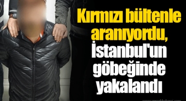 Kırmızı bültenle aranıyordu, İstanbul'un göbeğinde yakalandı