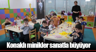 Konaklı minikler sanatla büyüyor