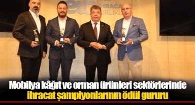 Mobilya kâğıt ve orman ürünleri sektörlerinde ihracat şampiyonlarının ödül gururu