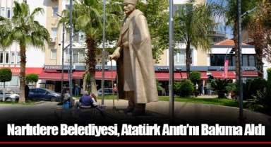 Narlıdere Belediyesi, Atatürk Anıtı’nı Bakıma Aldı
