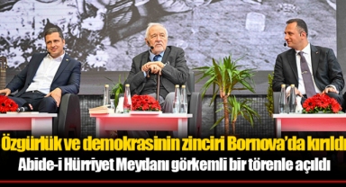 Özgürlük ve demokrasinin zinciri Bornova’da kırıldı