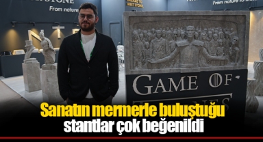 Sanatın mermerle buluştuğu stantlar çok beğenildi