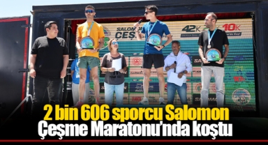 2 bin 606 sporcu Salomon Çeşme Maratonu’nda koştu