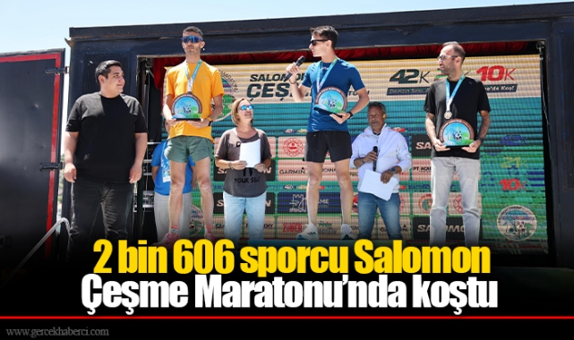 2 bin 606 sporcu Salomon Çeşme Maratonu’nda koştu