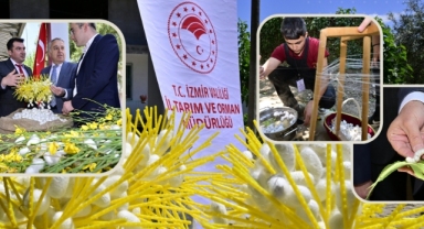 Beydağ'da kozalar ipek açtı
