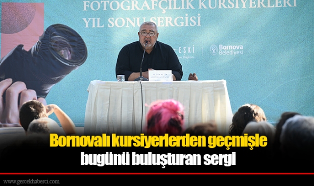 Bornovalı kursiyerlerden geçmişle bugünü buluşturan sergi