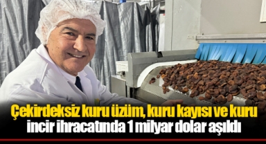 Çekirdeksiz kuru üzüm, kuru kayısı ve kuru incir ihracatında 1 milyar dolar aşıldı