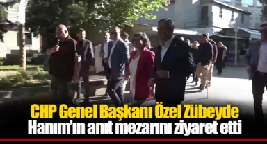 CHP Genel Başkanı Özel İzmir mitingi öncesi Zübeyde Hanım’ın anıt mezarını ziyaret etti