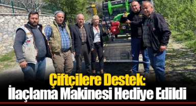Çiftçilere Destek: İlaçlama Makinesi Hediye Edildi
