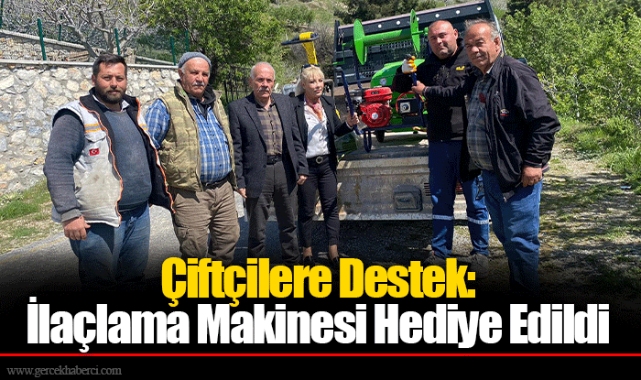 Çiftçilere Destek: İlaçlama Makinesi Hediye Edildi