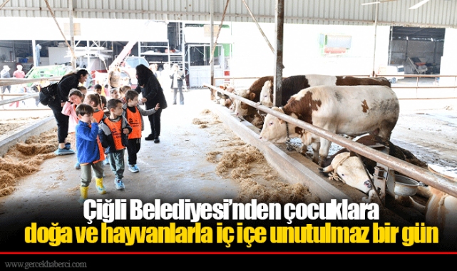 Çiğli Belediyesi’nden çocuklara doğa ve hayvanlarla iç içe unutulmaz bir gün