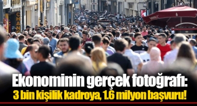Ekonominin gerçek fotoğrafı: 3 bin kişilik kadroya, 1.6 milyon başvuru!