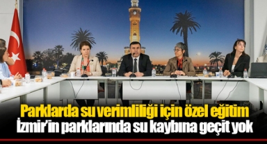 İzmir’in parklarında su kaybına geçit yok