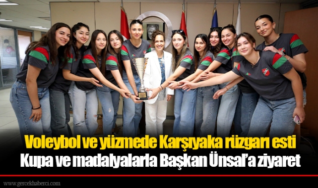 Kupa ve madalyalarla Başkan Ünsal’a ziyaret