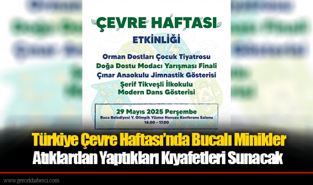 Türkiye Çevre Haftası’nda Bucalı Minikler Atıklardan Yaptıkları Kıyafetleri Sunacak