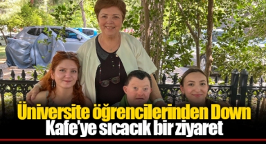 Üniversite öğrencilerinden Down Kafe’ye sıcacık bir ziyaret
