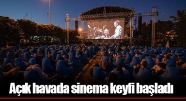 Açık havada sinema keyfi başladı