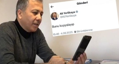 Bakan Yerlikaya yanlış kişiye tweet attı!