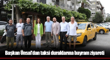 Başkan Ünsal’dan taksi duraklarına bayram ziyareti