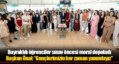 Bayraklılı öğrenciler sınav öncesi moral depoladı