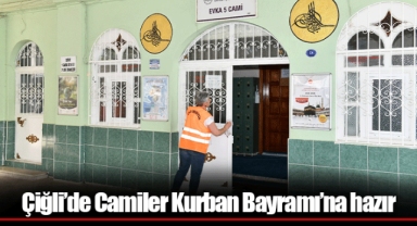 Çiğli’de Camiler Kurban Bayramı’na hazır