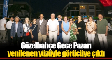 Güzelbahçe Gece Pazarı yenilenen yüzüyle görücüye çıktı