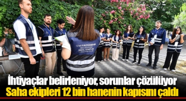 İhtiyaçlar belirleniyor, sorunlar çözülüyor Saha ekipleri 12 bin hanenin kapısını çaldı