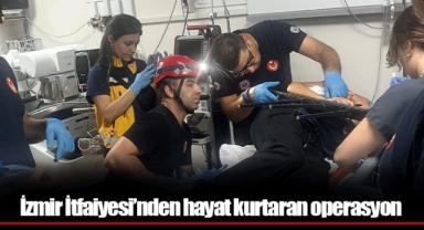 İzmir İtfaiyesi’nden hayat kurtaran operasyon