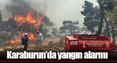 Karaburun’da yangın alarmı