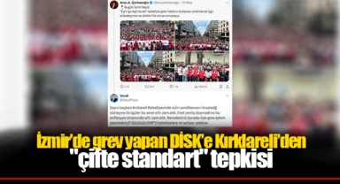 Kırklareli Belediye Meclis Üyesi Vecdi Yüce'den DİSK'e