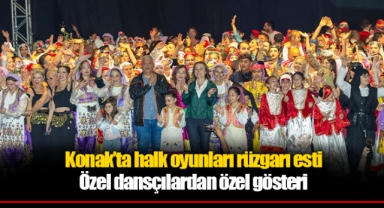 Konak’ta halk oyunları rüzgarı esti