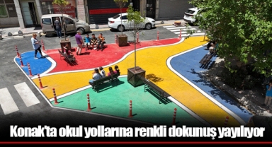 Konak’ta okul yollarına renkli dokunuş yayılıyor