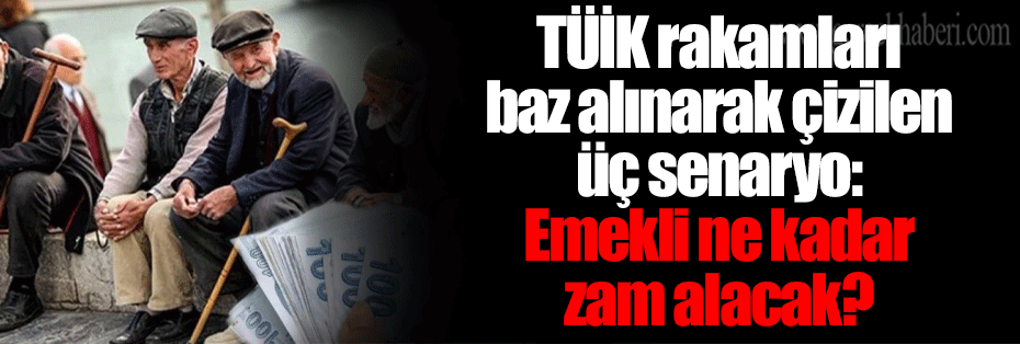 TÜİK rakamları baz alınarak çizilen üç senaryo: Emekli ne kadar zam alacak?