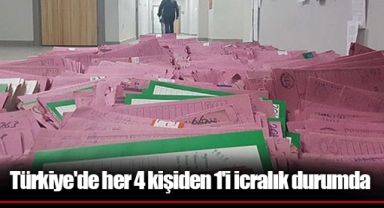 Türkiye'de her 4 kişiden 1'i icralık durumda