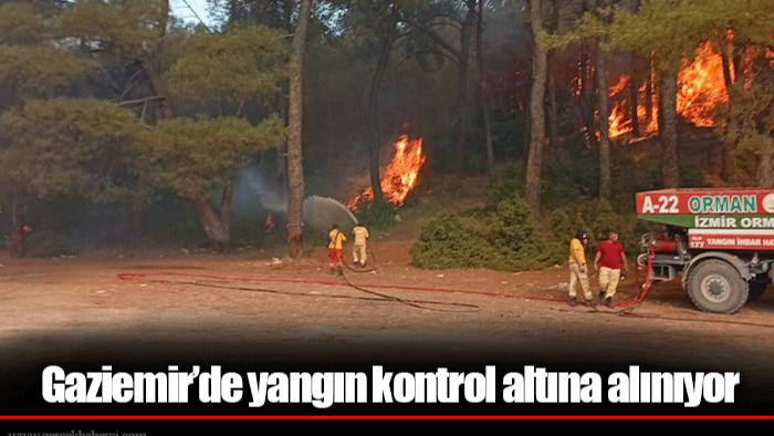 Gaziemir’de yangın kontrol altına alınıyor