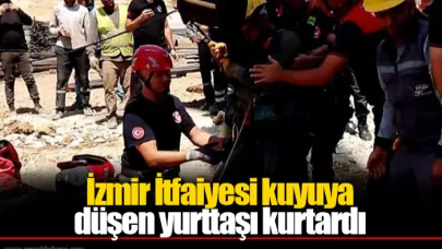 İzmir İtfaiyesi kuyuya düşen yurttaşı kurtardı